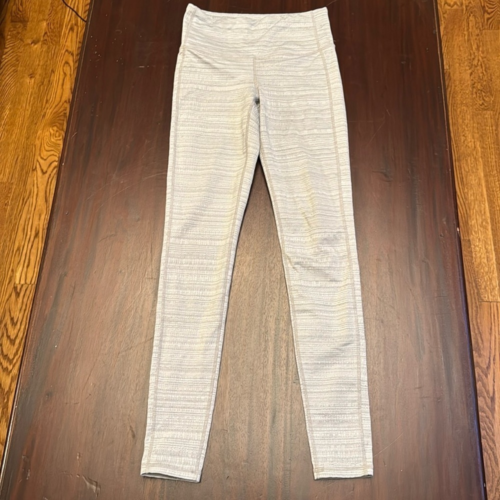 Athleta ribbed gray leggings size XS